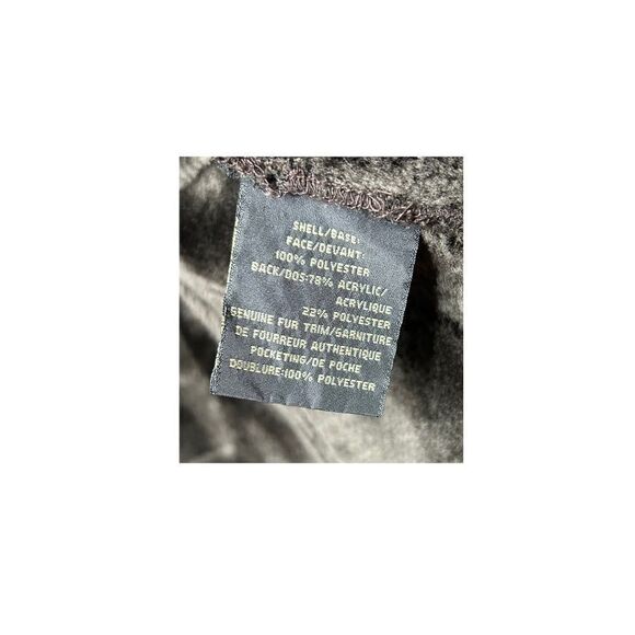 DANA BUCHMAN Chocolate Brown Coat Fur Trim Jacket Knee Length Buttons Womens - Picture 8 of 9